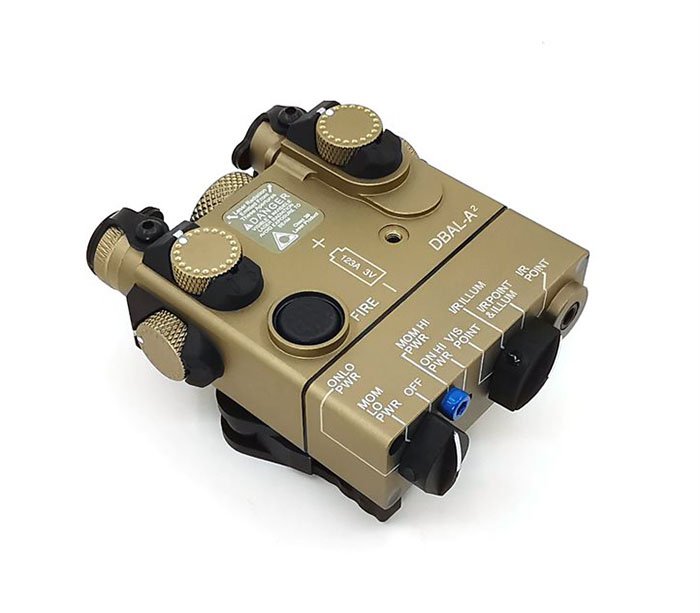 DBAL-A2 AN / PEQ-15A Type IR (Infrared) +Red Laser Lenses TAN